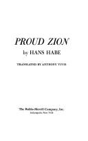 Cover of: Proud Zion.
