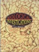 Cover of: Biological Investigations