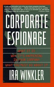 Cover of: Corporate Espionage by Ira Winkler