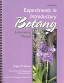 Cover of: Experiments in Introductory Botany