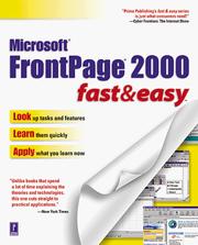 Cover of: FrontPage 2000 fast & easy by Coletta Witherspoon