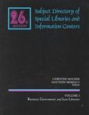 Cover of: Subject Directory of Special Libraries and Information Centers