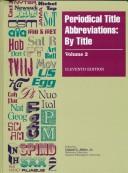 Cover of: Periodical Title Abbreviations: By Abbreviation (Periodical Title Abbreviations)