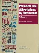 Cover of: Periodical Title Abbreviations: By Abbreviation (Periodical Title Abbreviations)