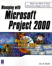 Cover of: Managing with Microsoft Project 2000