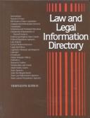 Cover of: Law and Legal Information Directory (Law & Legal Information Directory)