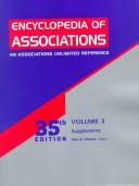 Cover of: Encyclopedia of Associations Supplement 35th edition by Tata E Sheets