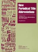 Cover of: New Periodical Title Abbreviations