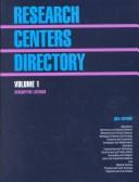 Cover of Research Centers Directory (Research Centers Directory, 30th ed) by gale group