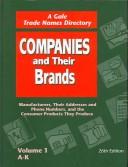 Cover of: Companies And Their Brands (Companies and Their Brands)