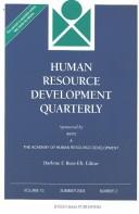 Cover of: Human Resource Development Quarterly, No. 2, Summer 2004