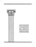 Cover of: State of California Commission on Judicial Performance: 1996 Annual Report