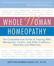 Whole Woman Homeopathy by Judyth Reichenberg-Ullman