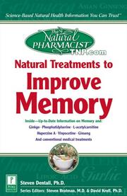 Cover of: The Natural Pharmacist: Natural Treatments to Improve Memory (The Natural Pharmacist)