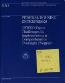 Cover of: Federal Housing Enterprises by William B. Shear