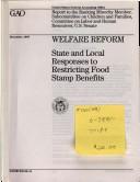 Cover of: Welfare Reform: State and Local Responses to Restricting Food Stamp Benefits