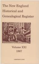 Cover of: The New England Historical and Genealogical Register (Volume 23, 1869)