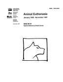 Cover of: Animal Euthanasia: Bibliography,  January 1990-November 1997