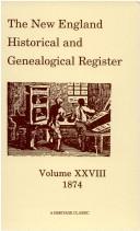 Cover of: The New England Historical and Genealogical Register, volume XXVIII by Albert H. Hoyt