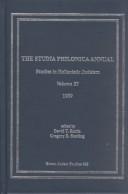 Cover of: The Studia Philonica Annual, XI, 1999