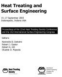 Cover of: Heat Treating And Surface Engineering: Proceedings of the 22nd Heat Treating Society Conference and the 2nd International Surface Engineering Congress, 15-17 September 2003, Indianapolis, I