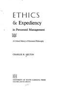 Cover of: Ethics and Expediency in Personnel Management: A Critical History of Personnel Philosophy