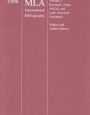 Cover of: 1998 Mla International Bibliography of Books and Articles on the Modern Languages and Literatures (Mla International Bibliography of Books and Articles on the Modern Languages and Literatures Vol II)