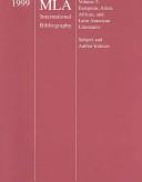 Cover of: 1999 MLA International Bibliography of Books and Articles on the Modern Languages and Literatures by Modern Language Association of America., Modern Language Association of America.