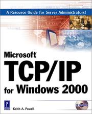 Cover of: Microsoft TCP/IP for Windows 2000 (Miscellaneous)
