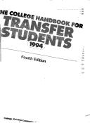 Cover of: The College Handbook for Transfer Students