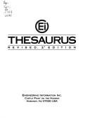 Cover of: Ei Thesaurus