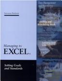 Cover of: Managing to Excel Participant Book - Setting Goals & Standards by Training House