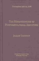 Cover of: The Metamorphoses of Phenomenological Reduction (Aquinas Lecture)