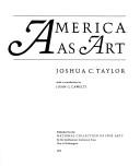 Cover of: America as Art.