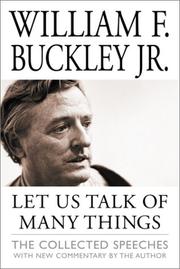 Cover of: Let Us Talk of Many Things: The Collected Speeches