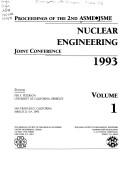 Cover of: Proceedings of the 2nd Asme-Jsme Nuclear Engineering Joint Conference 1993: San Francisco, California March 21-23, 1993