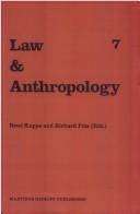 Cover of: Law and Anthropology:International Yearbook for Legal Anthropology