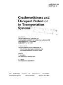 Cover of: Crashworthiness and Occupant Protection in Transportation Systems/H00543