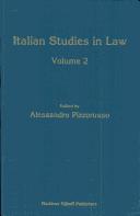 Cover of: Italian Studies in Law:Vol. II:A Review of Legal Problems (Italian Studies in Law Series)