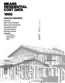 Cover of: Residential Cost Data 1988