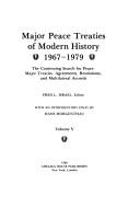 Cover of: Major Peace Treaties of Modern History 1967-1979