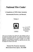 Cover of: National Fire Codes 1999 (National Fire Codes) by 