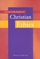 Cover of: Journal of the Society of Christian Ethics 2002 (Journal of the Society of Christian Ethics) by Christine E. Gudorf, Paul Lauritzen
