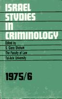 Cover of Israel Studies in Criminology