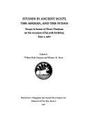 Cover of: Studies in Ancient Egypt, the Aegean, and the Sudan: Essays in Honor of Dows Dunham