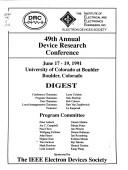 Cover of: 49th Annual Device Research Conference | 
