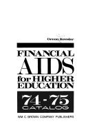 Cover of: Financial aids for higher education, 74-75 catalog