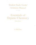 Cover of Student Study Guide/Solutions Manual to accompany Essential of Organic Chemistry by Robert J. Boxer