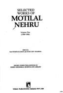 Cover of: Selected Works of Motilal Nehru 1926-1928 by Ravinder Kumar