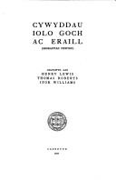Cover of: Cywyddau Iolo Goch Ac Eraill by Henry Lewis, Thomas Roberts, Ifor Williams